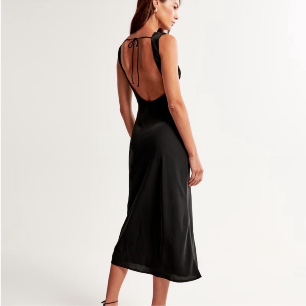 Abercombie draped high neck backless midi dress